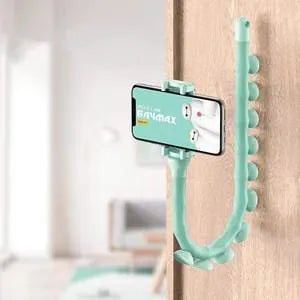 Lazy Bracket flexible mobile phone holder with 62cm rubber arm and suction cup base in black colour