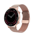 DT96 smart bracelet with stainless steel wristband and 1.3-inch display in three colour options