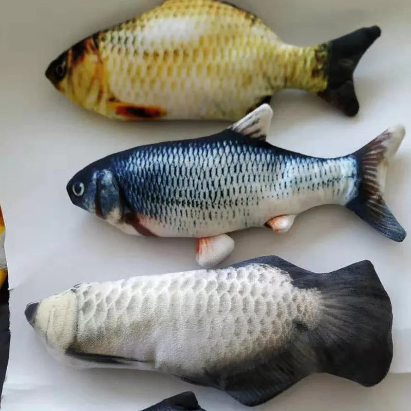 USB rechargeable electric jumping fish cat toy without catnip, 30cm multicolour electronic pet toy