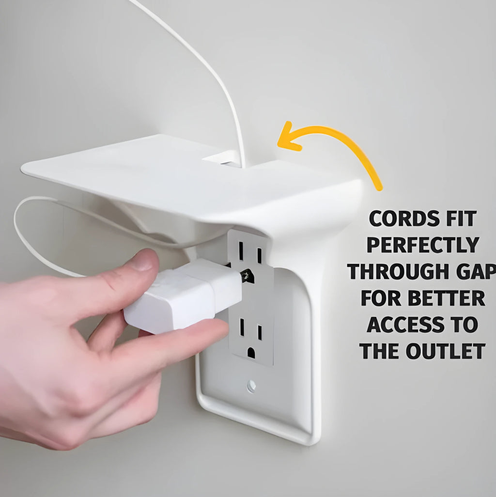 White PP plastic socket rack organiser for garage tools, dimensions 14x10x15cm