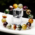 Colourful ghost cornucopia pattern crystal bracelet with 10mm beads in ethnic retro style.