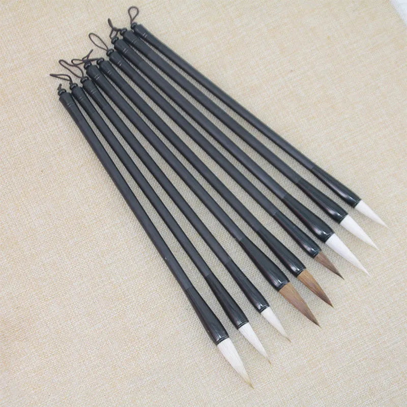Traditional student calligraphy brush with steel barrel, 23cm, available in multiple nib materials and sizes