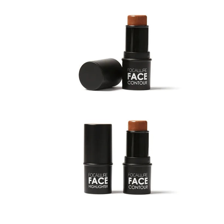 Face contour highlighter cream container showing multiple shade options for facial sculpting and definition