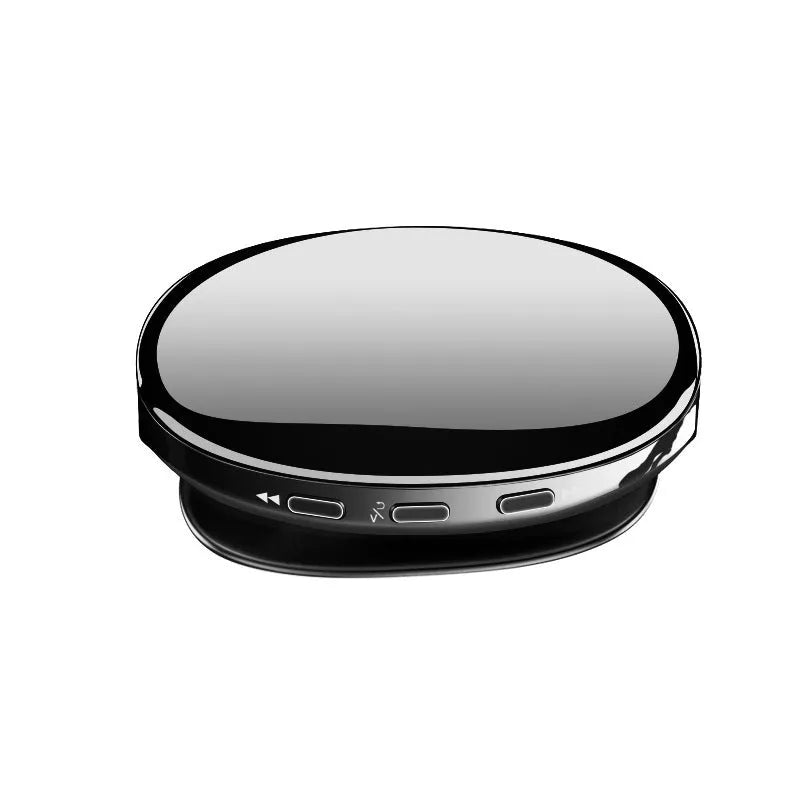 Black, blue, or rose gold portable Bluetooth MP4 music player with OLED screen and push buttons.