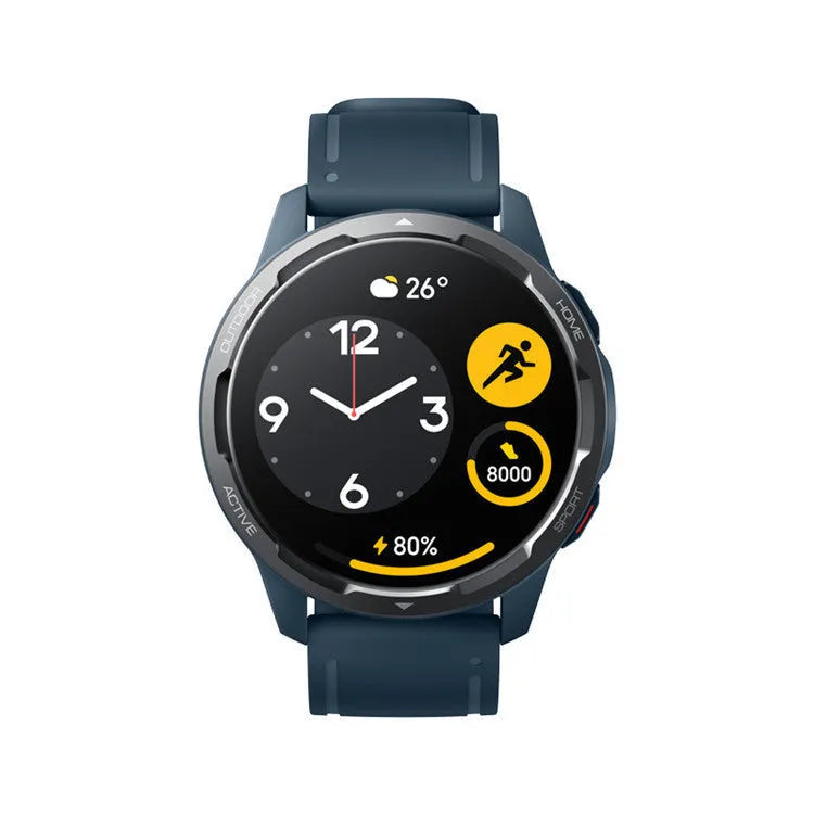 Smart watch with call function showing dual-band GPS tracking and swimming waterproof rating on wrist