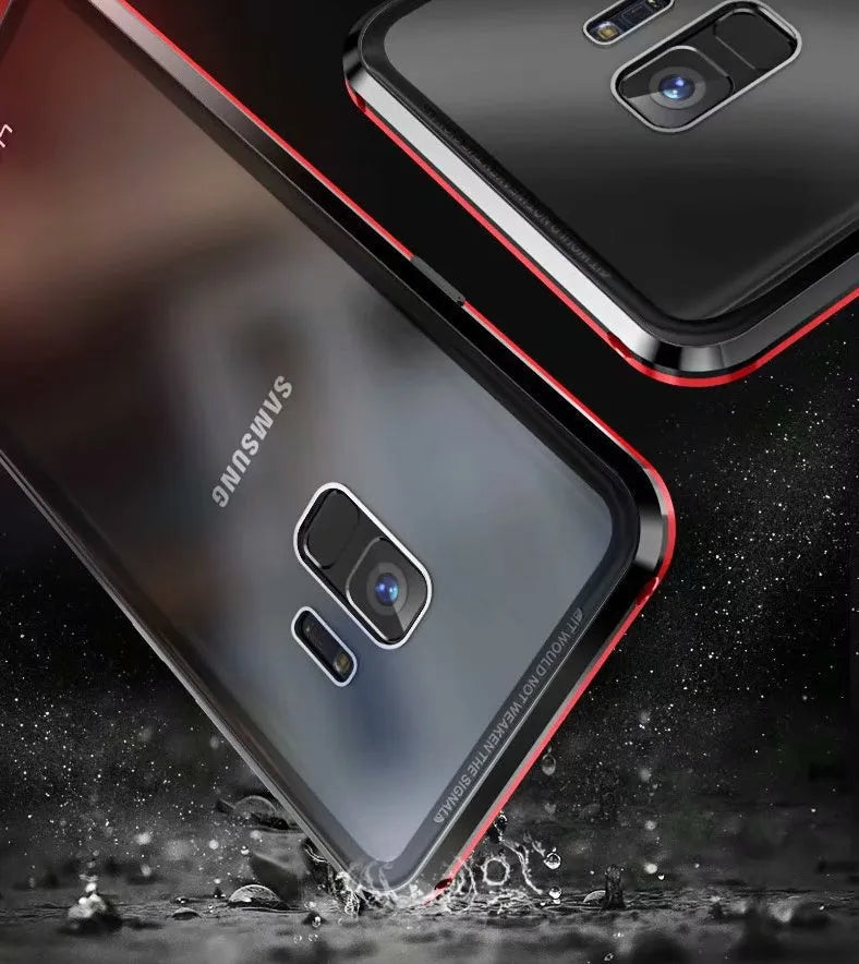 Samsung magnetic phone case with anti-peeping privacy screen in clamshell design