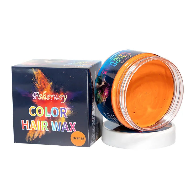 120g hair styling clay in multiple colours including blue, green, purple and rose red