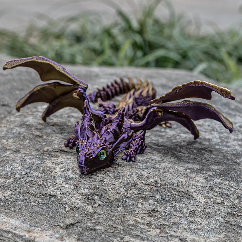 Printed flying dragon wings decoration toy in a selected colour, showing 25 cm size and detailed texture.