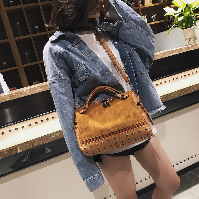 Soft PU leather casual tote shoulder bag for women in black colour variant showing large capacity