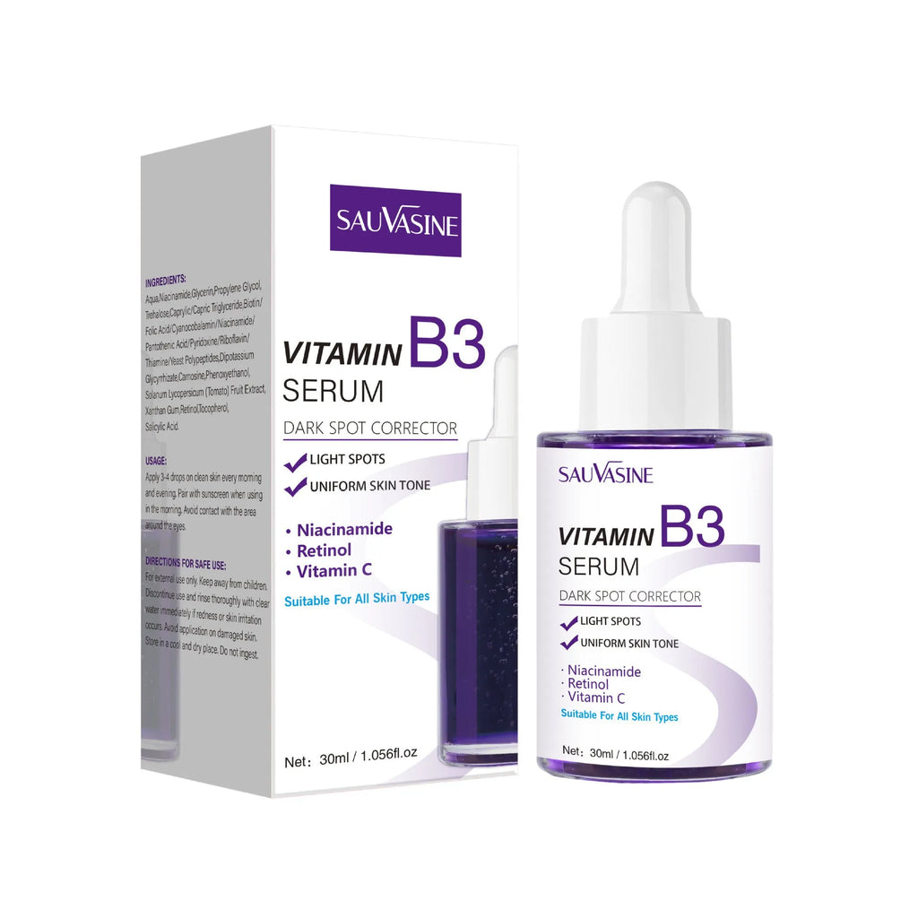 30ml Vitamin B3 facial essence bottle for nourishing moisturising and firming universal skin types