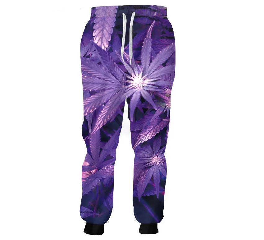 Men's loose fit joggers in cotton-spandex broadcloth with elastic waist and side pockets