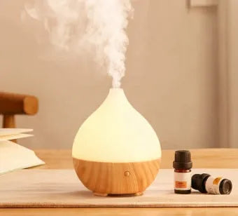 Asakusa wood grain finish ultrasonic essential oil aroma diffuser with USB cable