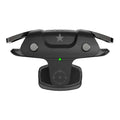 Black F5 mobile game controller showing compact 5cm dimensions for phone gaming
