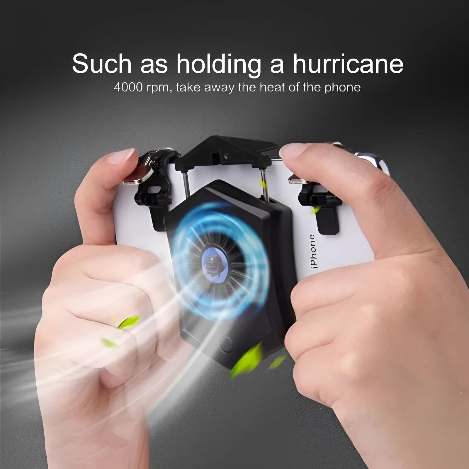 Black and white USB mobile phone radiator for gaming console and smartphone cooling