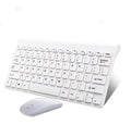 Black wireless keyboard and mouse set with 78 keys and 4 buttons