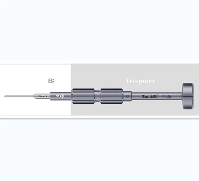 Precision screwdriver for iPhone repair with five interchangeable bits in aluminium alloy handle