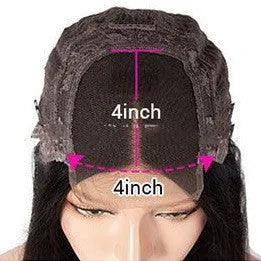 Real human hair lace front wig with 4x4 lace panel shown in a star fashion style