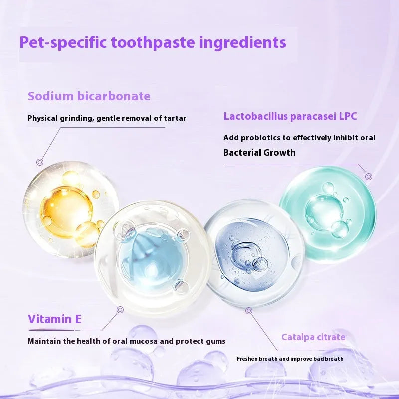White pet toothbrush pen for dog and cat teeth cleaning with 5ml capacity
