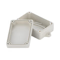 White ABS plastic waterproof instrument box for electronic components with dimensions 100mm by 68mm by 40mm.