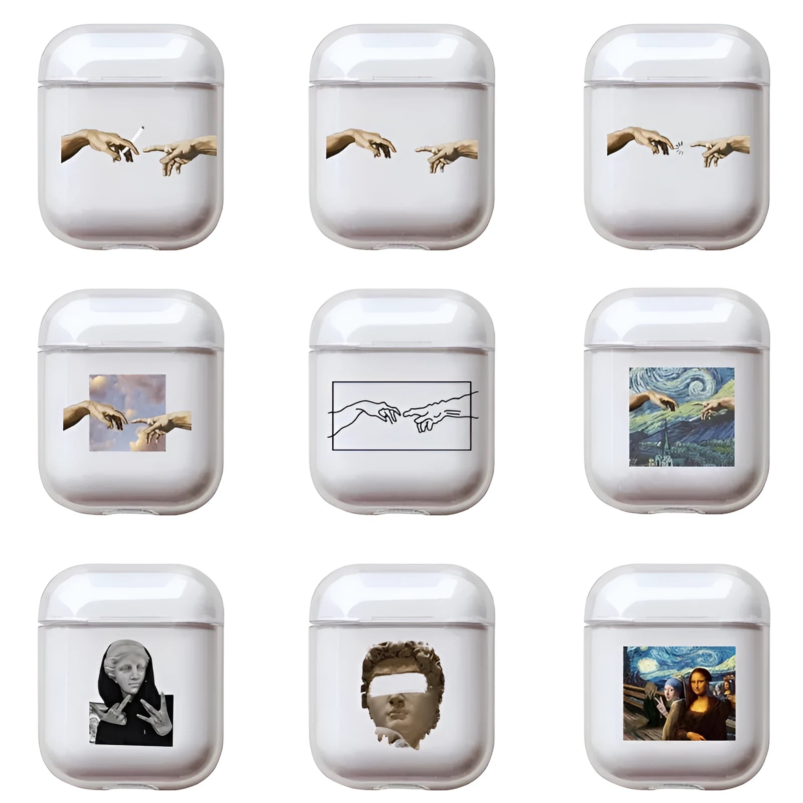 Transparent plastic protective cover for Apple AirPods and AirPods Pro wireless earbud cases