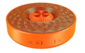 Mini wireless Bluetooth sound box in black, orange, and silvery white colour options.
