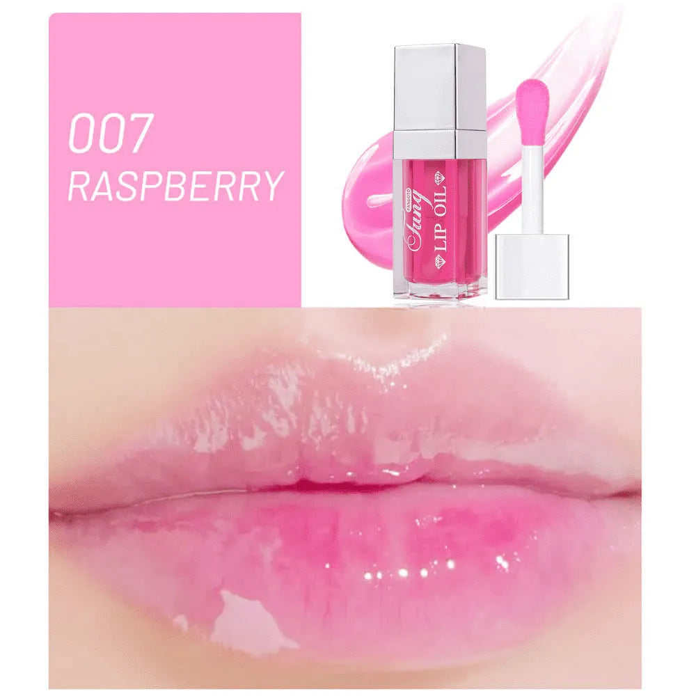 Five colour mint lip gloss tubes with moisturising formula and applicator