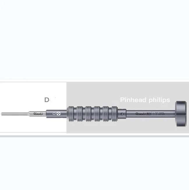 Precision screwdriver for iPhone repair with five interchangeable bits in aluminium alloy handle