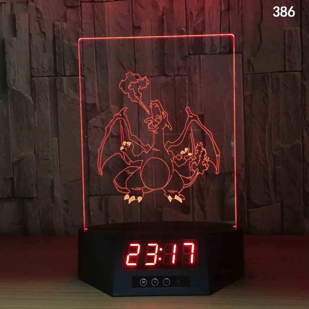 3D glowing dolphin night light with wireless charging and remote control on table