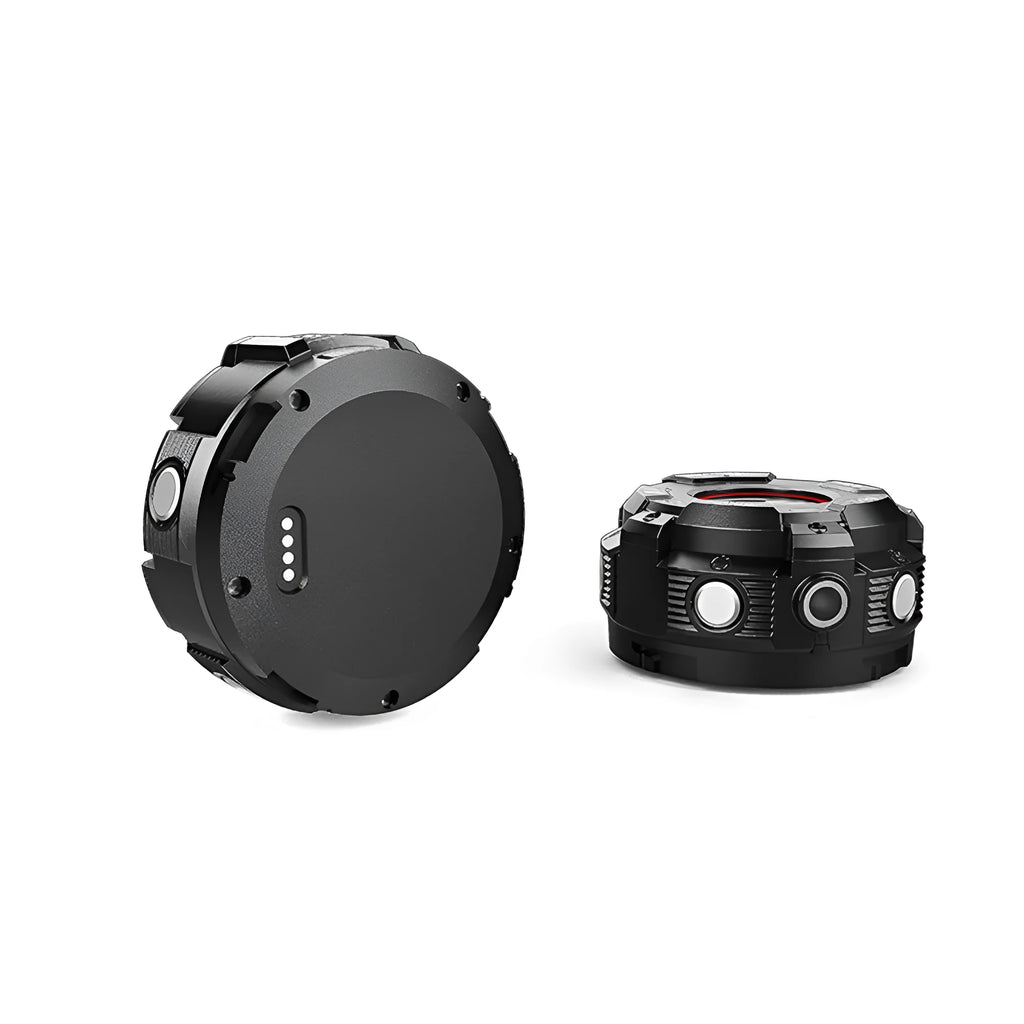 Black waterproof sports digital camera with compact design showing 290mm length