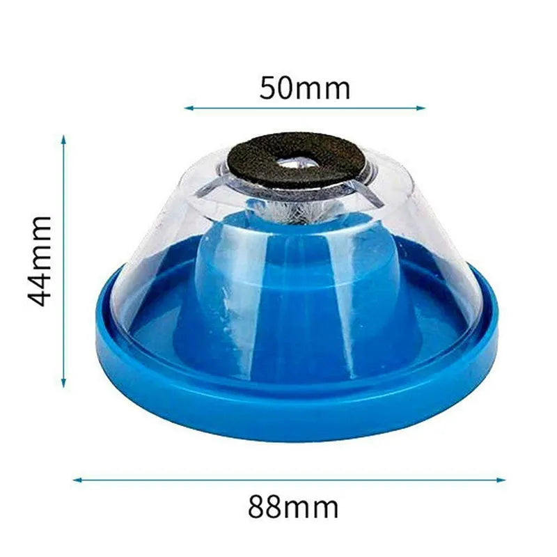 Blue plastic electric hammer dust cover with sponge grip for collecting drilling debris