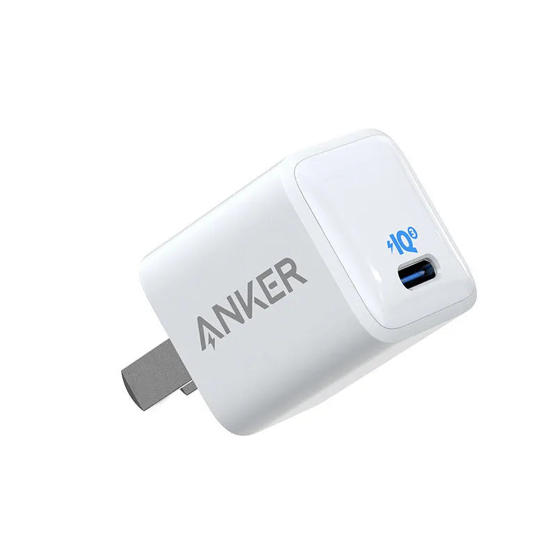 White USB travel charger for mobile phones with 600mA charging current