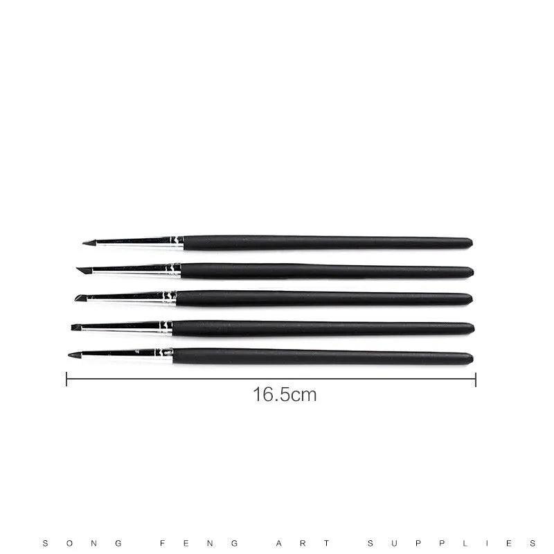 27-piece pottery clay tool set with stainless steel, wood, and plastic tools in a roll-up package