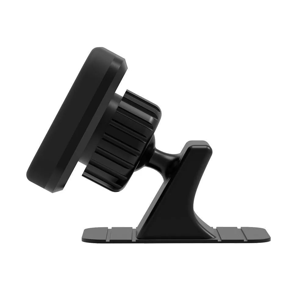 Magnetic car phone holder with nylon and silicone surface in black