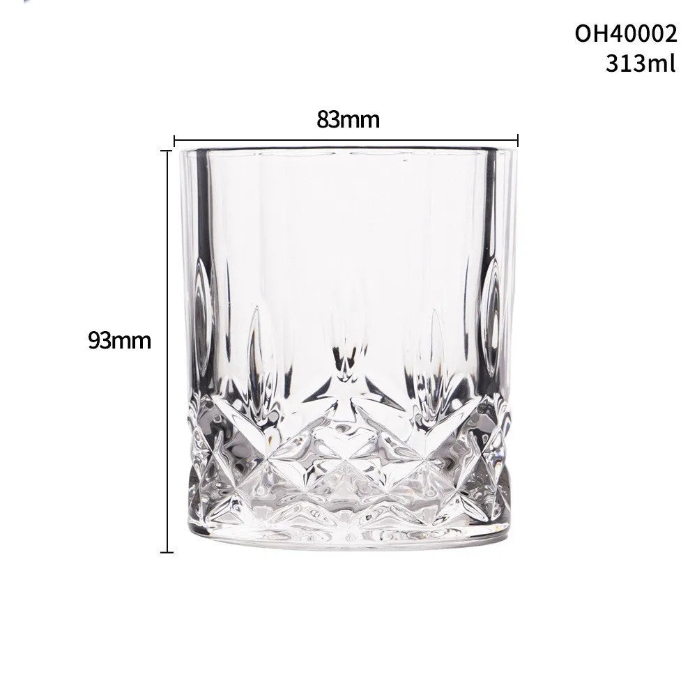 Thick bottom crystal whiskey shot glass in selected colour with 301-400ml capacity