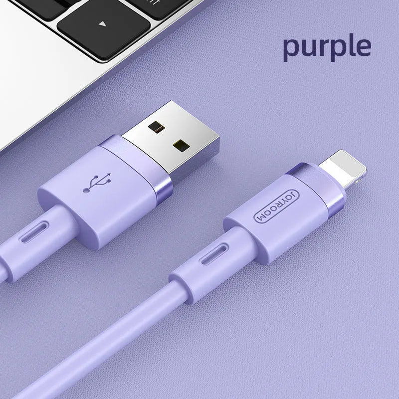 1.2 metre Type-C USB cable in five colour options showing straight connector design