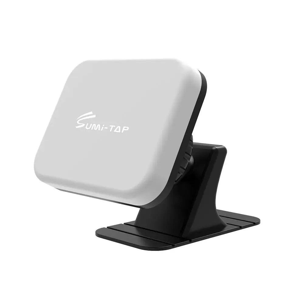 Magnetic car phone holder with nylon and silicone surface in black