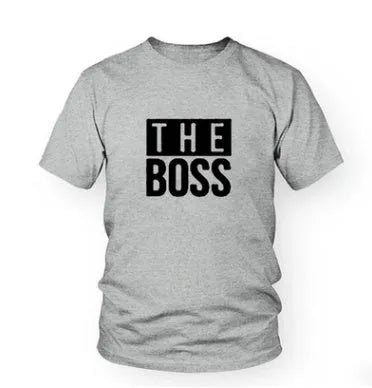 Men's round neck T-shirt with printed design, short sleeves and loose fit