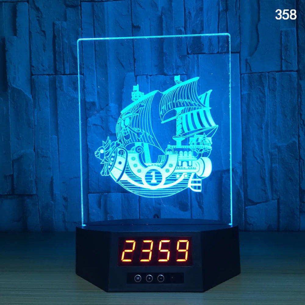 3D glowing dolphin night light with wireless charging and remote control on table