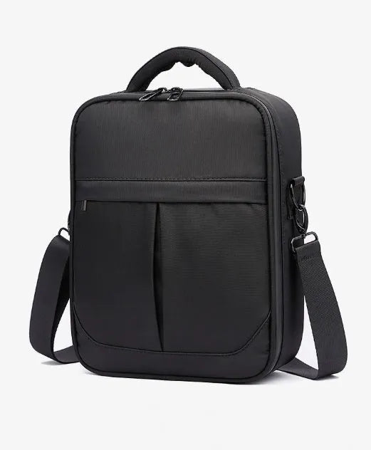 Black men's messenger shoulder bag made from Oxford fabric with dimensions 24x11x31cm