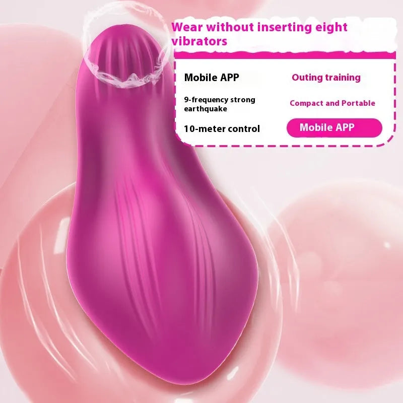 Rose Red female massager with cute butterfly shape featuring wireless APP control and USB charging port