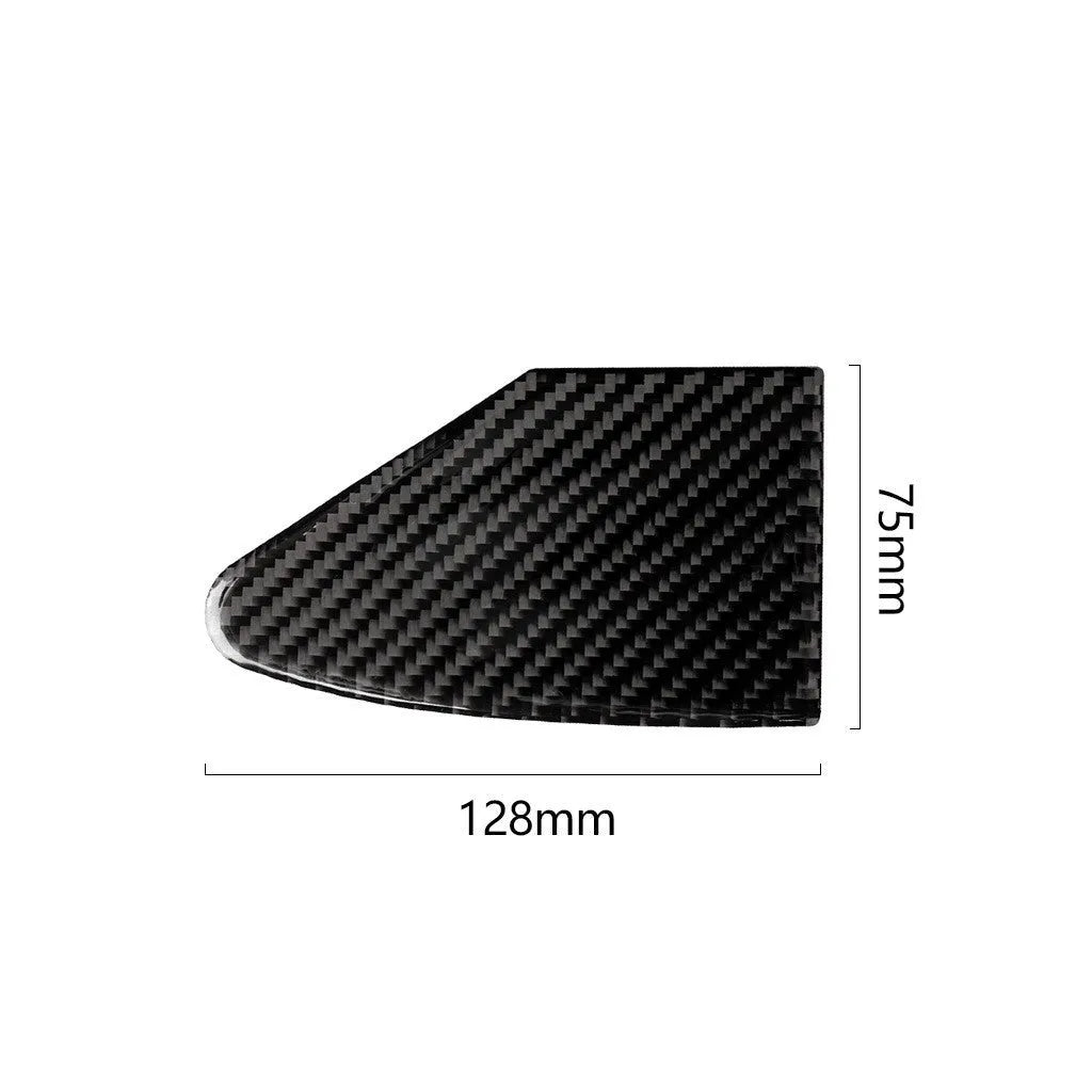 Carbon fibre decorative sticker panel for covering USB and charging ports on electronic devices.