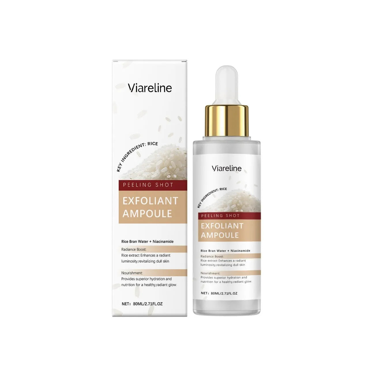 80ml bottle of exfoliating and moisturising facial liquid with salicylic acid and hyaluronic acid.