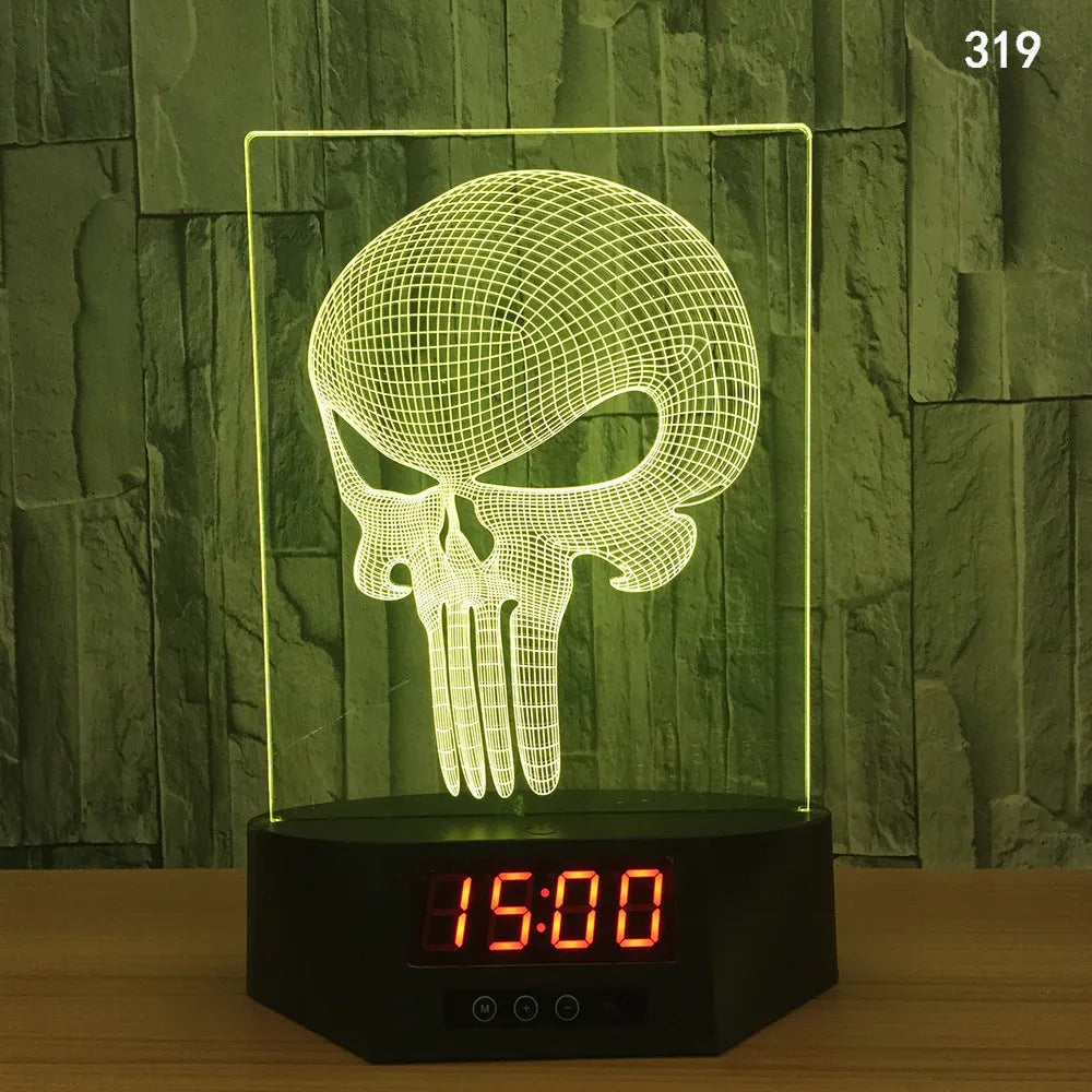 3D glowing dolphin night light with wireless charging and remote control on table