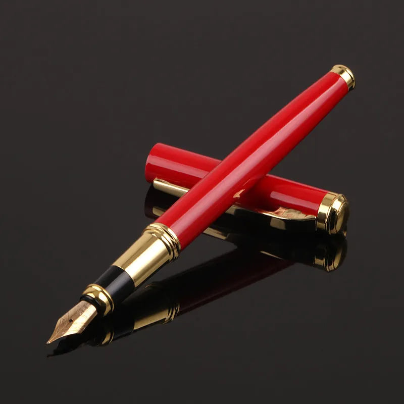 Red and black metal ink pen with 0.5mm nib for office and corporate use