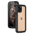 IP68 waterproof phone case for iPhone 12 Pro Max in black blue red colours showing TPU PC construction
