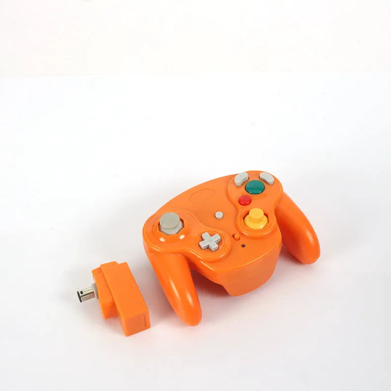 NGC 2.4G wireless game handle for Wii and Nintendo GameCube in multiple colours.