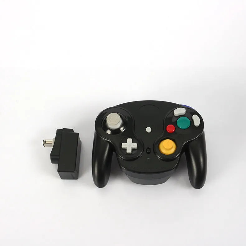 NGC 2.4G wireless game handle for Wii and Nintendo GameCube in multiple colours.
