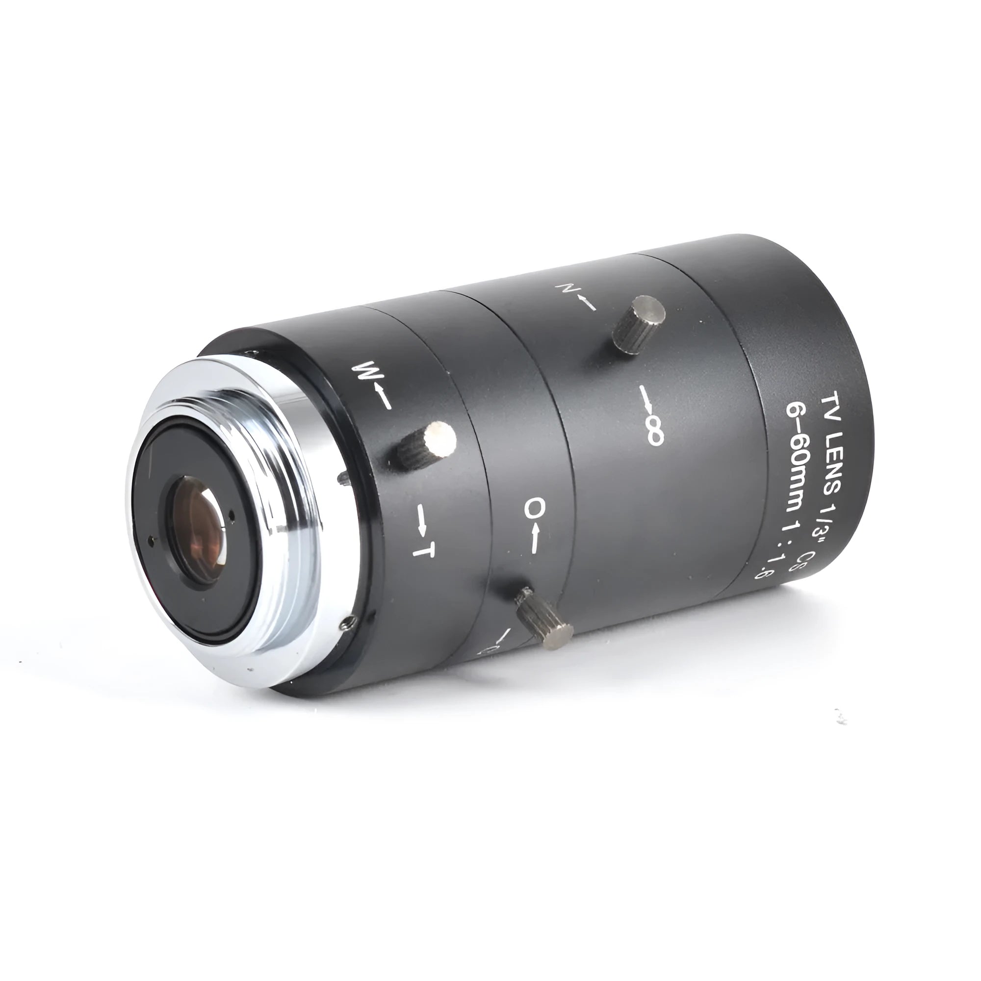 Black manual aperture 6-60mm CCTV camera lens with CS mount for security surveillance systems