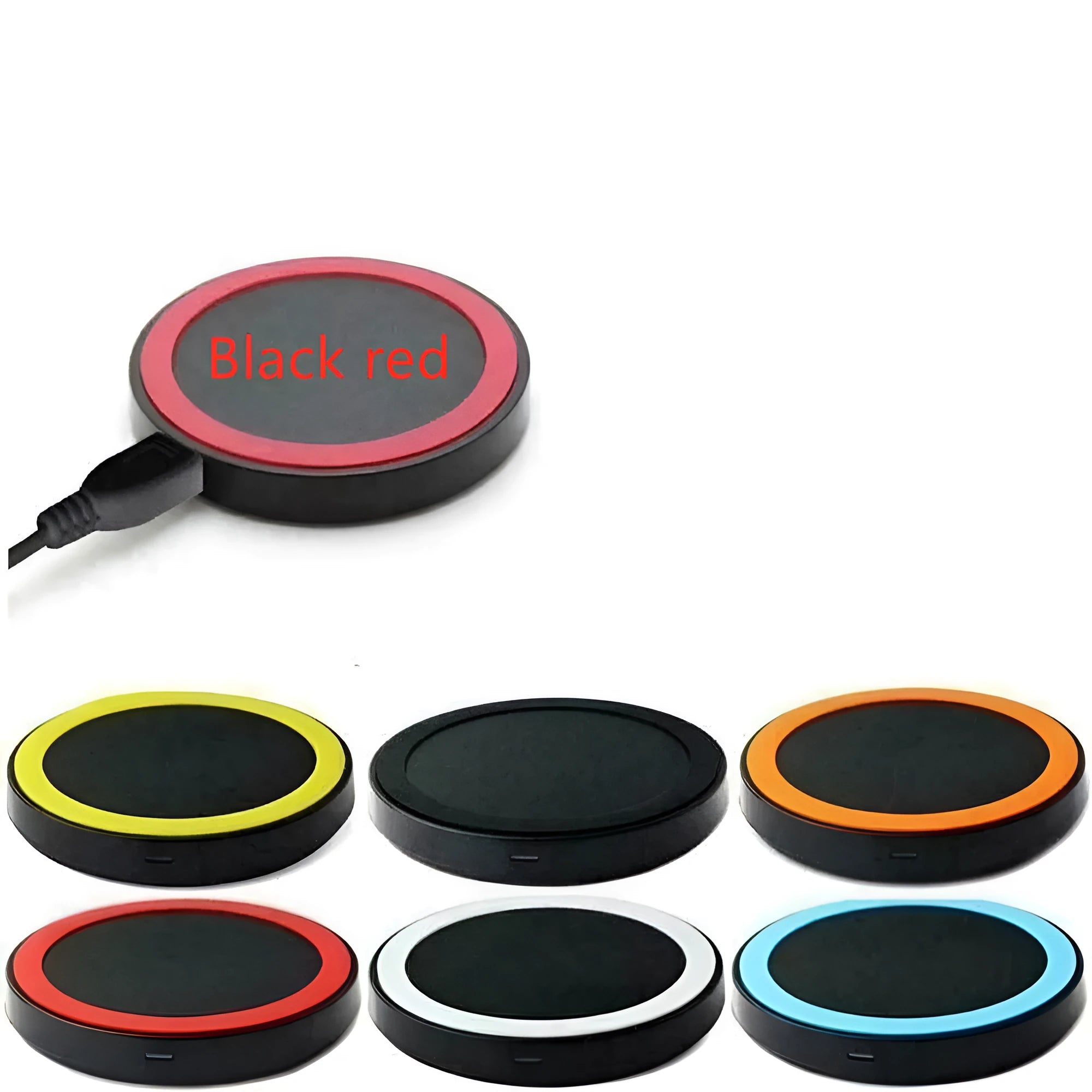 Square wireless phone charging base in six colour options with Qi compatibility