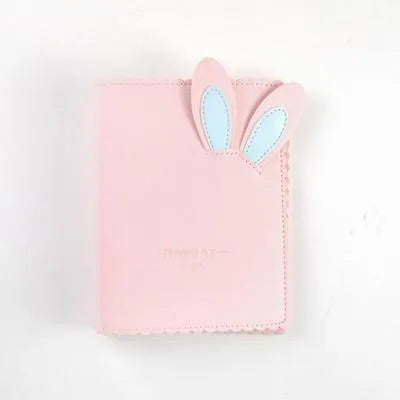 Cute bunny mini photo album with loose-leaf pages in pink, blue, or white colour options